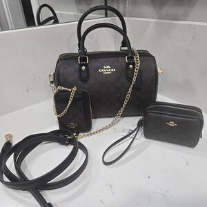 Coach Medium Rowan Black/Walnut